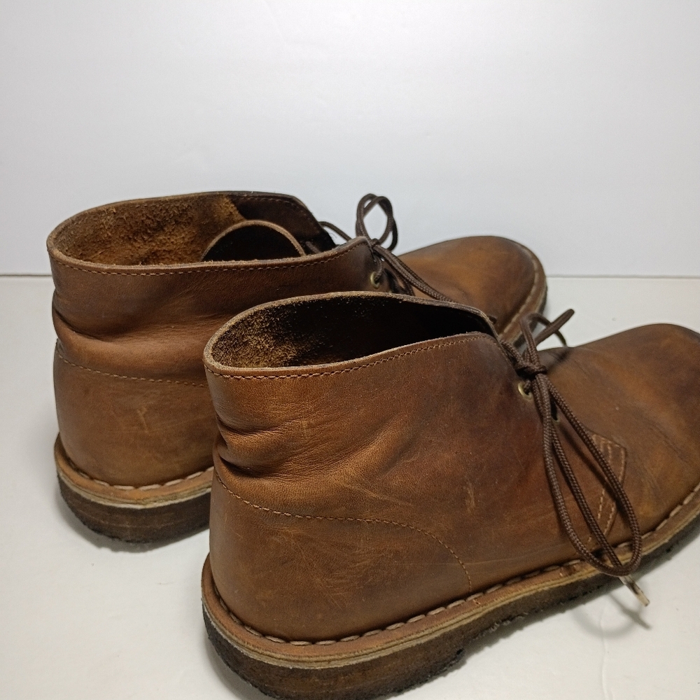 Clarks Men's Leather Chukka Boots Monahan Chukka Beeswax Leather Size 7.5 - Picture 5 of 7
